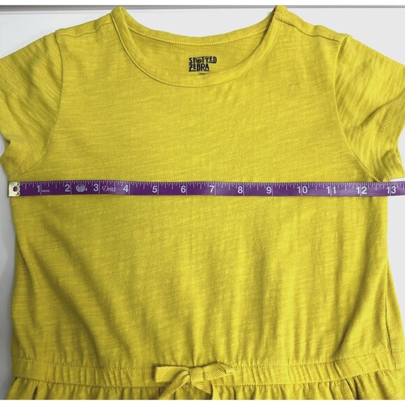 Spotted Zebra Pullover T-Shirt Dress Girls M Size 8 Pockets Cinch-Waist Cotton - Picture 8 of 10